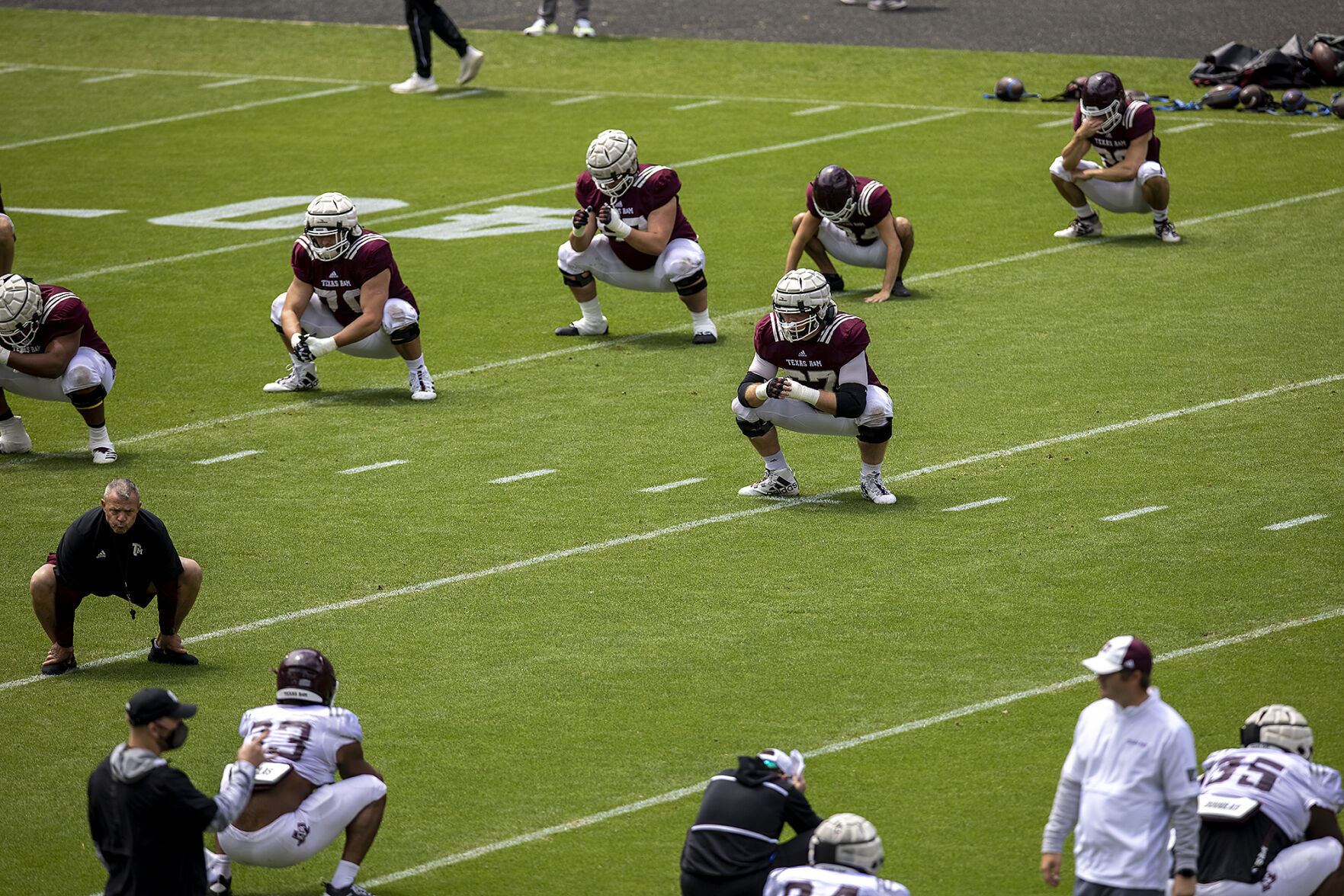 Spring football practice
